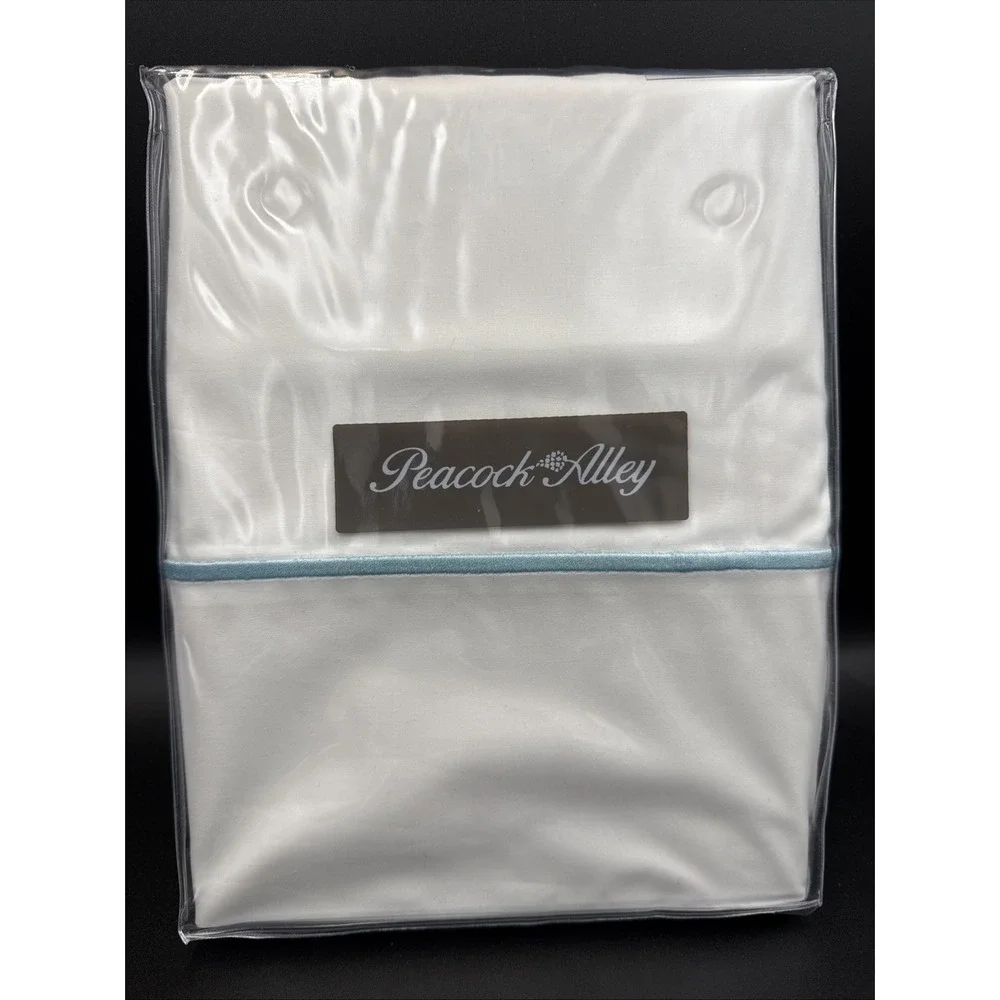 peacock alley pillow cases Boutique Sea Blue Standard Pair New